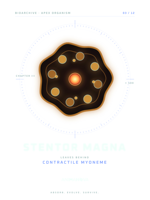 Dessëni sun la majëuta: STENTOR MAGNA · MIONEMA CONTRATILA